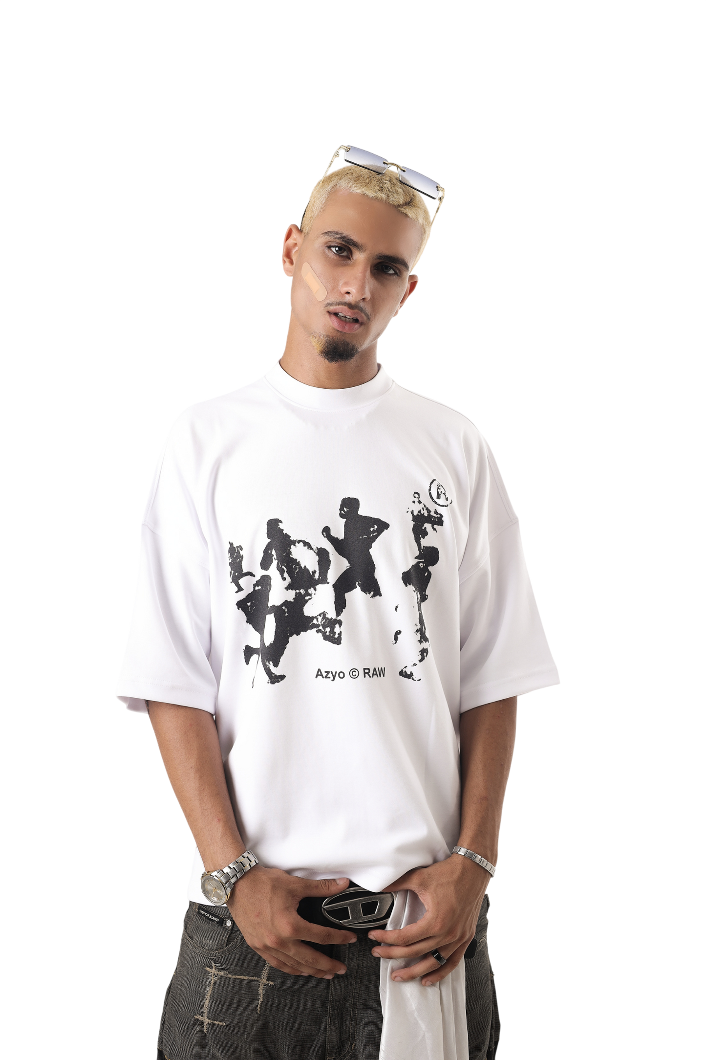 AZYO RAW WHITE T-SHIRT