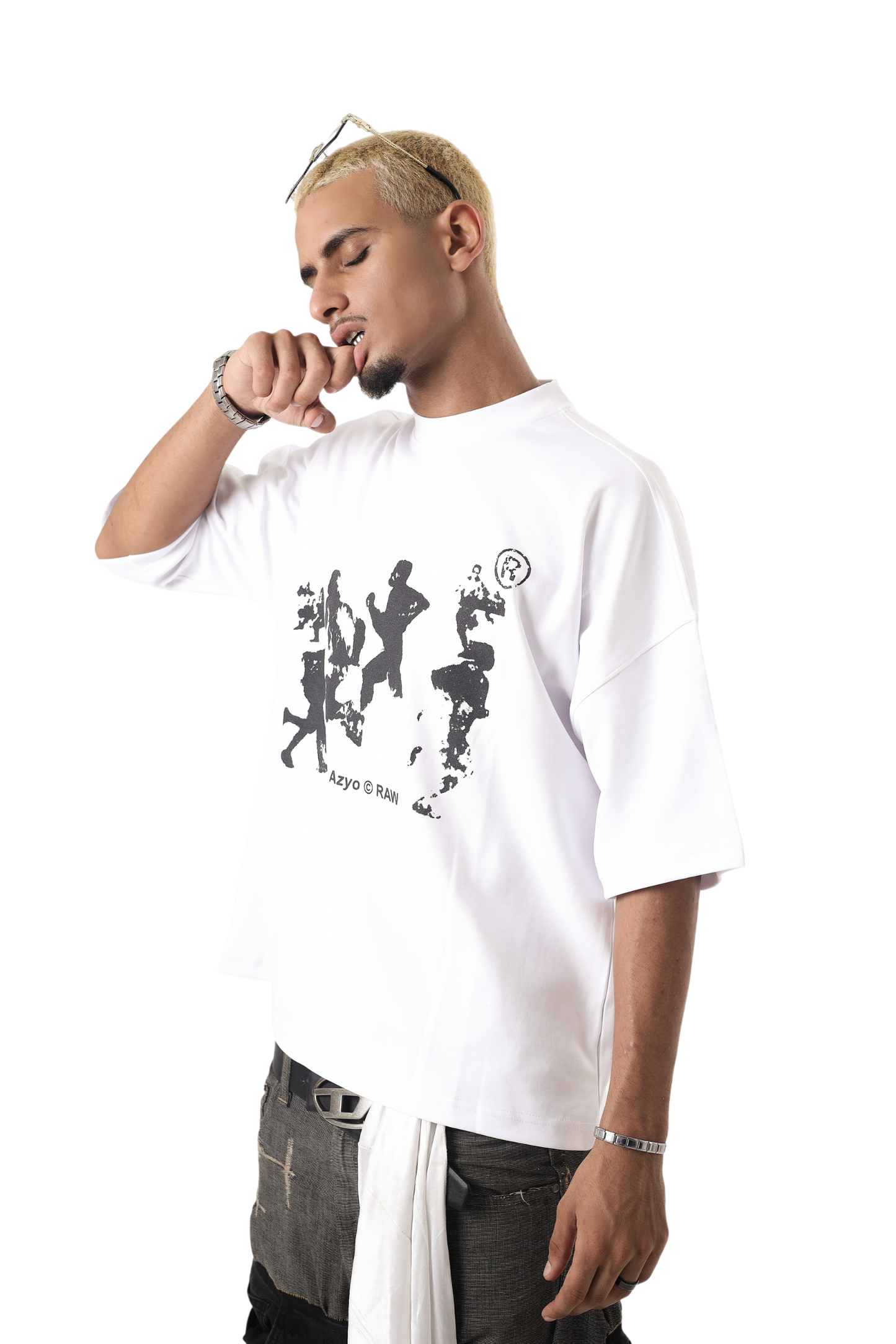 AZYO RAW WHITE T-SHIRT