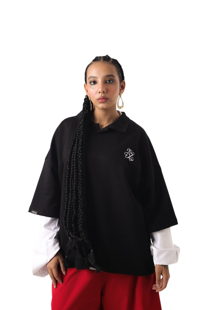 BACK TO LEAD BLACK POLO