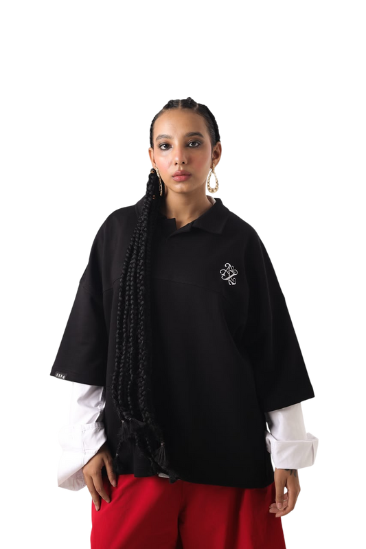 BACK TO LEAD BLACK POLO
